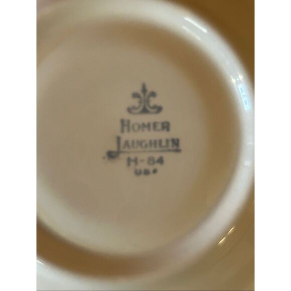 Homer Laughlin 5.75" Saucers Only White Grapes & Leaves Embossed Rim Lot of 2 (5 - Picture 5 of 5